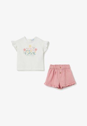 Shorts - white pink