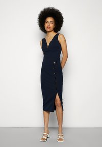 WAL G. TORTOISE BUTTON SKIRT - Saia lápis - navy blue