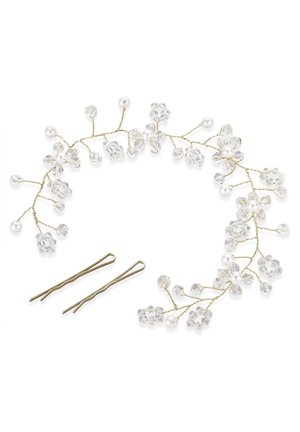 Celebride HEADBAND WITH BEADS AND STONES - Accessori capelli - gold coloured white