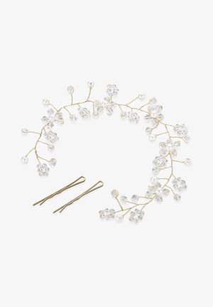 Celebride HEADBAND WITH BEADS AND STONES - Accessori capelli - gold coloured white