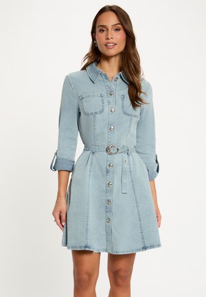 FITTED SHORT - Denimkjoler - denim bleach