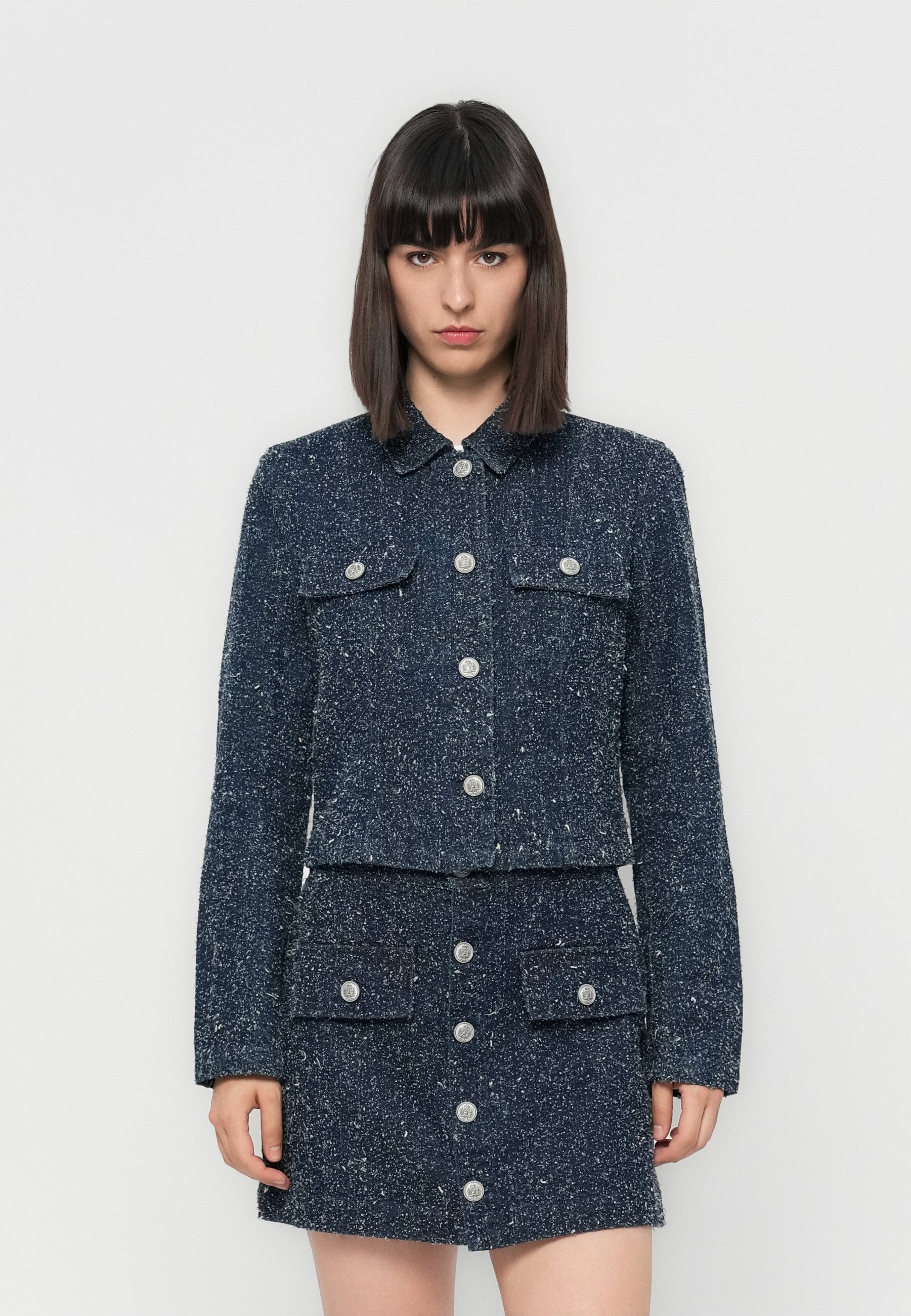 Veste En Jean Courte Femme Morgan Bleu Pâle - Taille 36 (S), Occasion Très Bon état