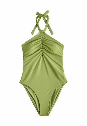 TUMMY CONTROL RUCHED FRONT - REGULAR FIT - Badpak - olive green