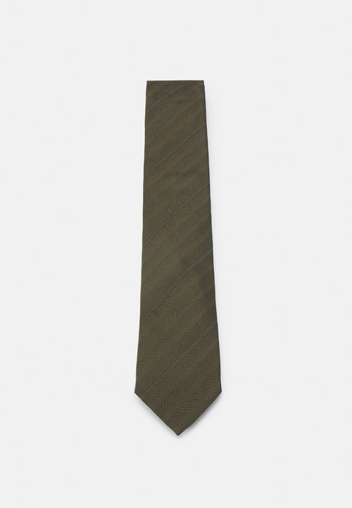 Cravate Monti En Soie Fabriquée En Italie - Modèle N°9, Rayée Multicolore, Occasion