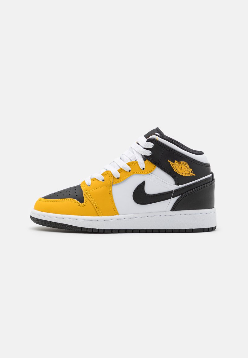 Jordan - AIR JORDAN 1 MID UNISEX - Basketsko - yellow ochre/black/white, Forstør