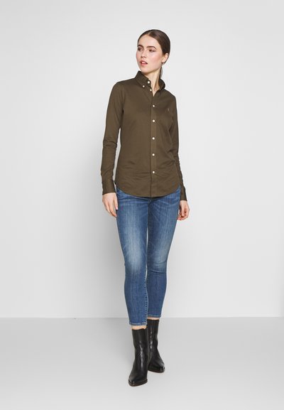Polo Ralph Lauren HEIDI LONG SLEEVE - Blusa com botões - defender green