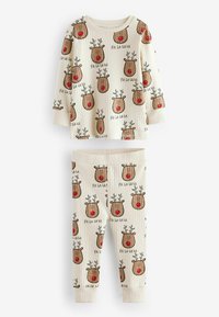 Next 3 PACK - REGULAR FIT SET - Pizsama szett - red navy ecru christmas character