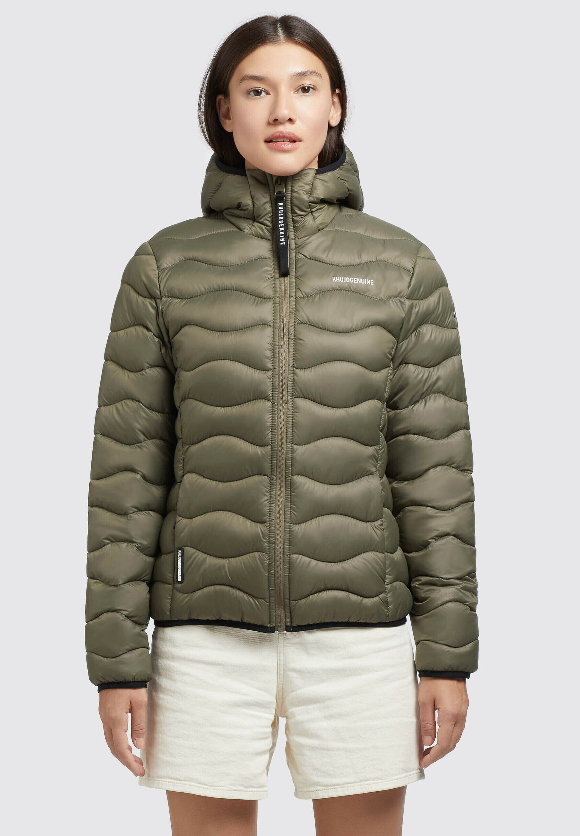 Veste Mi-saison Femme Khujo — Taille 40, Couleur Orange, Style Décontracté Coupe Ample