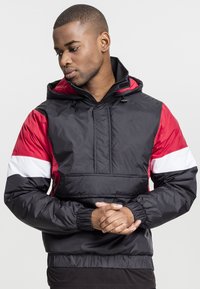 Urban Classics 3-TONE PULL OVER  - Overgangsjakke - black/fire red/white