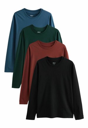 4 PACK REGULAR FIT - Langarmshirt - black blue green orange