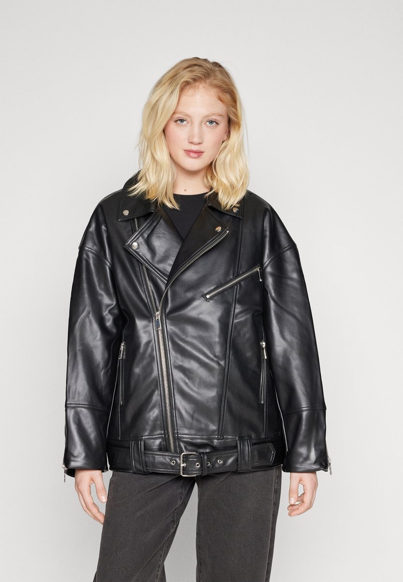 NAKD OVERSIZED BIKER JACKET Faux leather jacket black Zalando.de