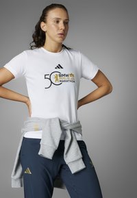 adidas Performance BER LOGO  - T-shirts print - white