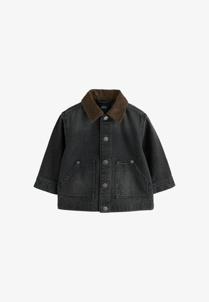 Next, REGULAR FIT - LONG SLEEVE CORD COLLAR DENIM SHIRT - Cowboyjakker - black denim