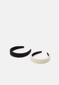 Pieces - PCVILDE HAIRBAND 2 PACK - Matu veidošanas piederums - black/beige Miniatūras attēls 1