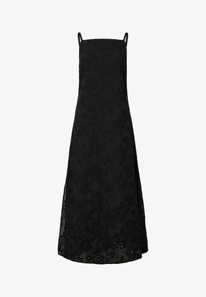 Pieces, PCGINGER SL ANKLE DRESS WVN - Maxi šaty - black