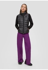 QS À COL DROIT - Weste - dunkelgrau