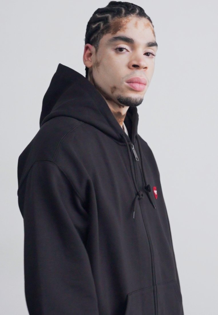 Carhartt WIP HOODED HEART HARTT JACKET - Zip-up sweatshirt - black