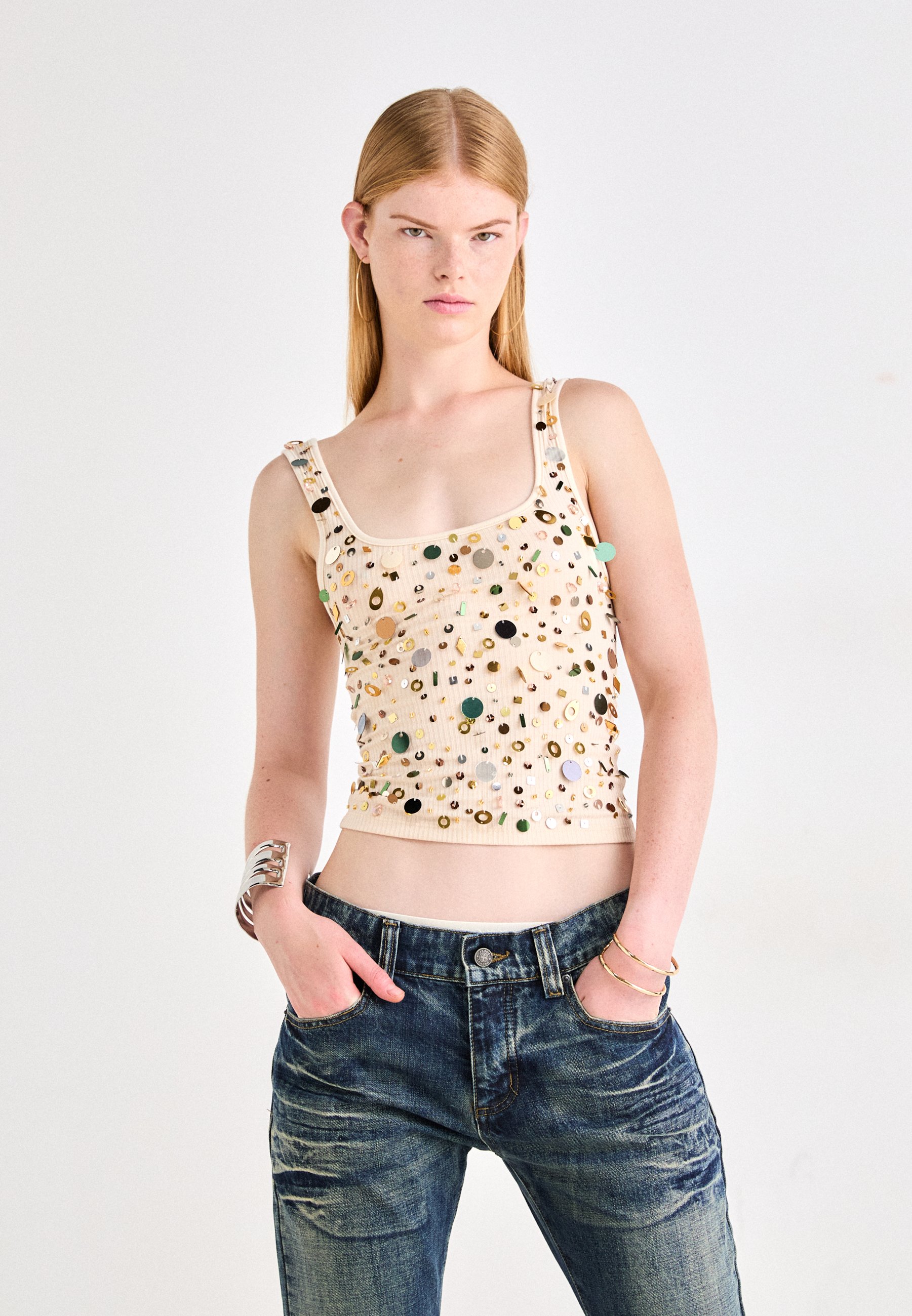 Jaded London SEQUIN VEST Top multi/multi-coloured