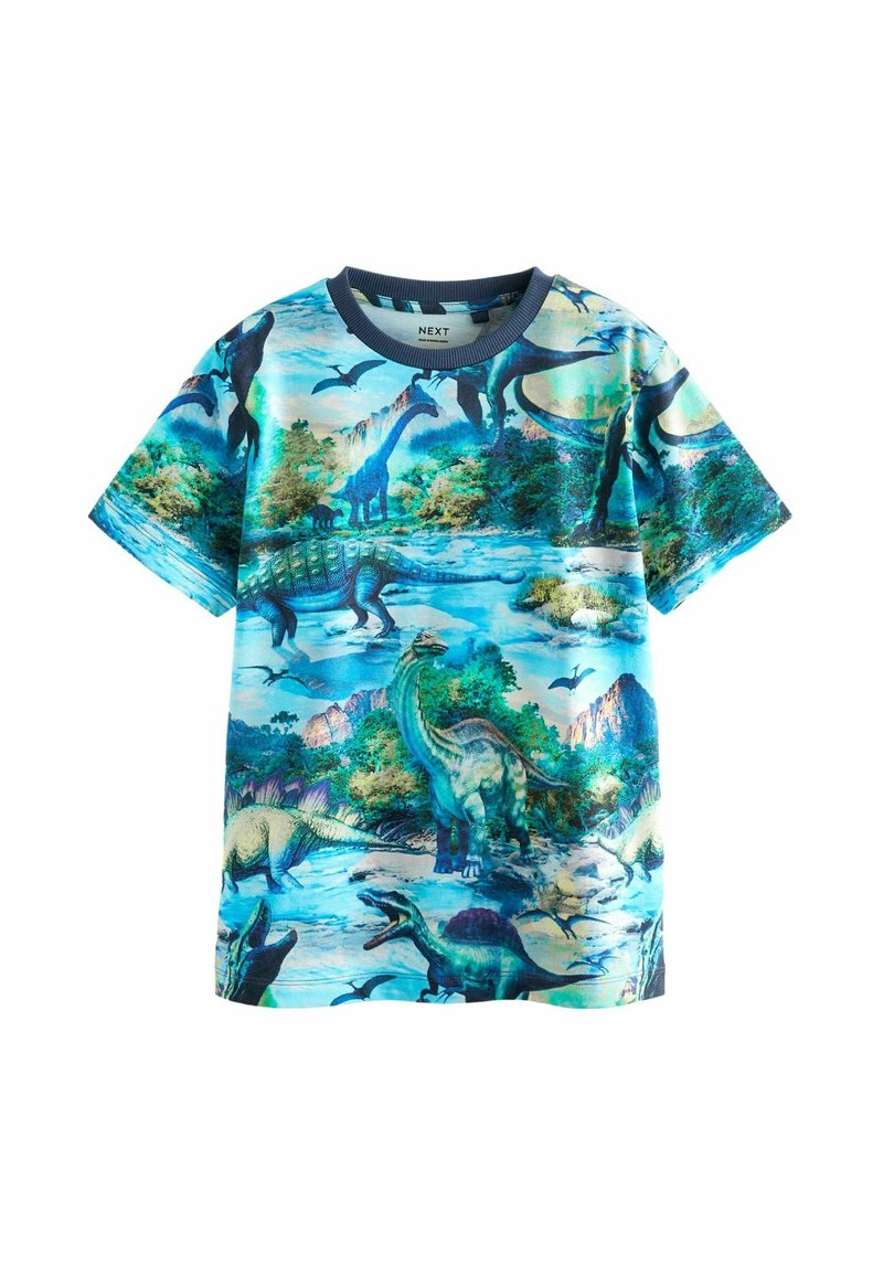 Next ALL OVER SHORT SLEEVE STANDARD - T-Shirt print - blue dino