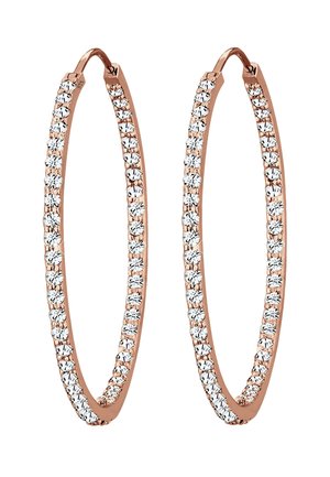 SPARKLING BASIC - MIT KRISTALLEN VON SWAROVSKI® - Ohrringe - rose gold-coloured