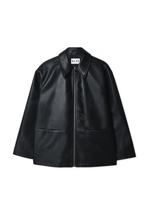 NA-KD ZIP DETAIL - Mākslīgās ādas jaka - black