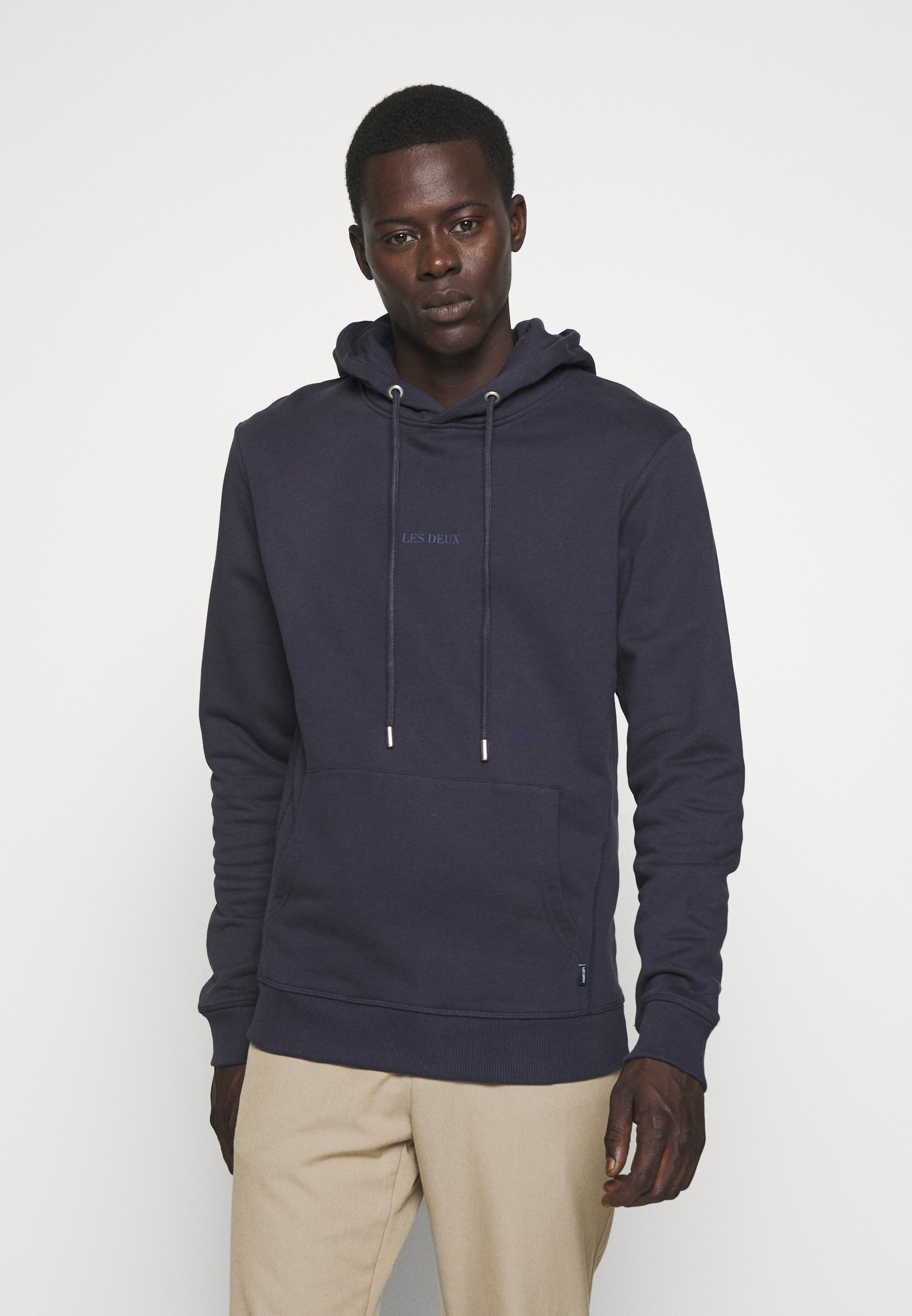 Les Deux LENS HOODIE Hoodie dark navy Zalando.no Les Deux LENS - Sweatshirt - black/white