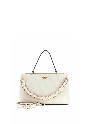 Guess, MAXINE 2 COMP. SATCHEL - Sac à main - cream white