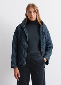 Marc O'Polo QUILTED CAPE JACKET WELT POCKETS SIDE SLITS - Light jacket - deep blue sea