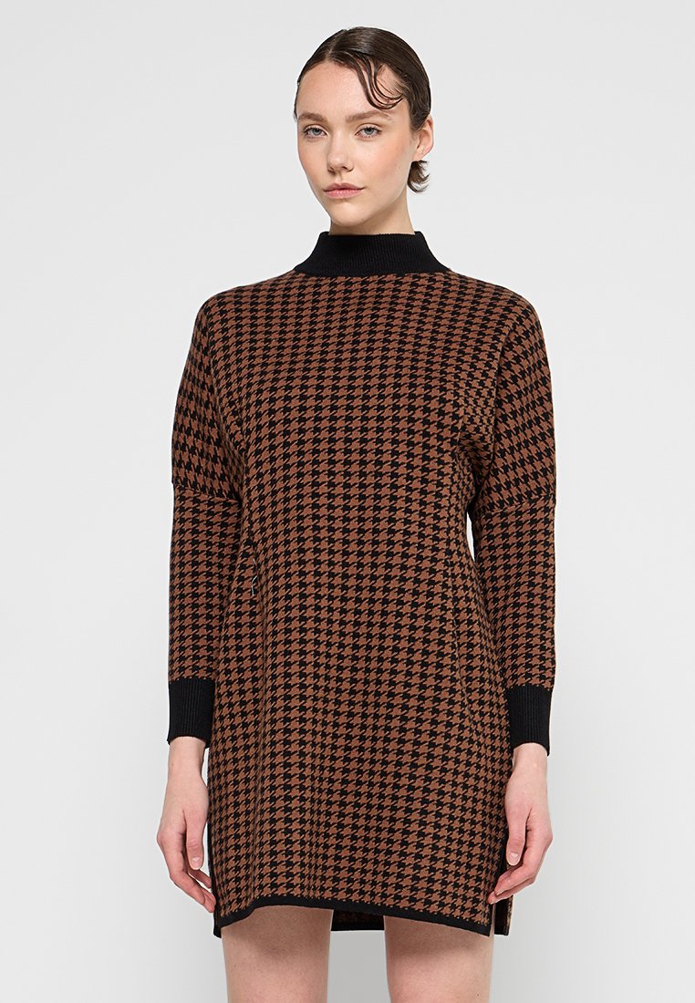 Apart Gebreide jurk bruin