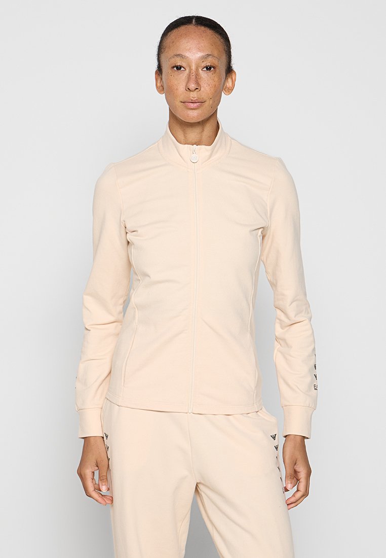 EA7 Emporio Armani Sweater met rits beige EA7 Emporio Armani Sweater met rits beige
