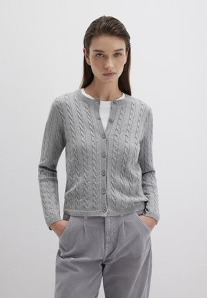BUTTON - Cardigan - mid grey melange