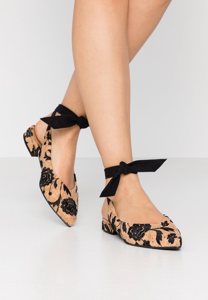 NAE Vegan Shoes Slingback ballet pumps - beige