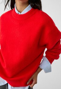 Stradivarius Strickpullover - red