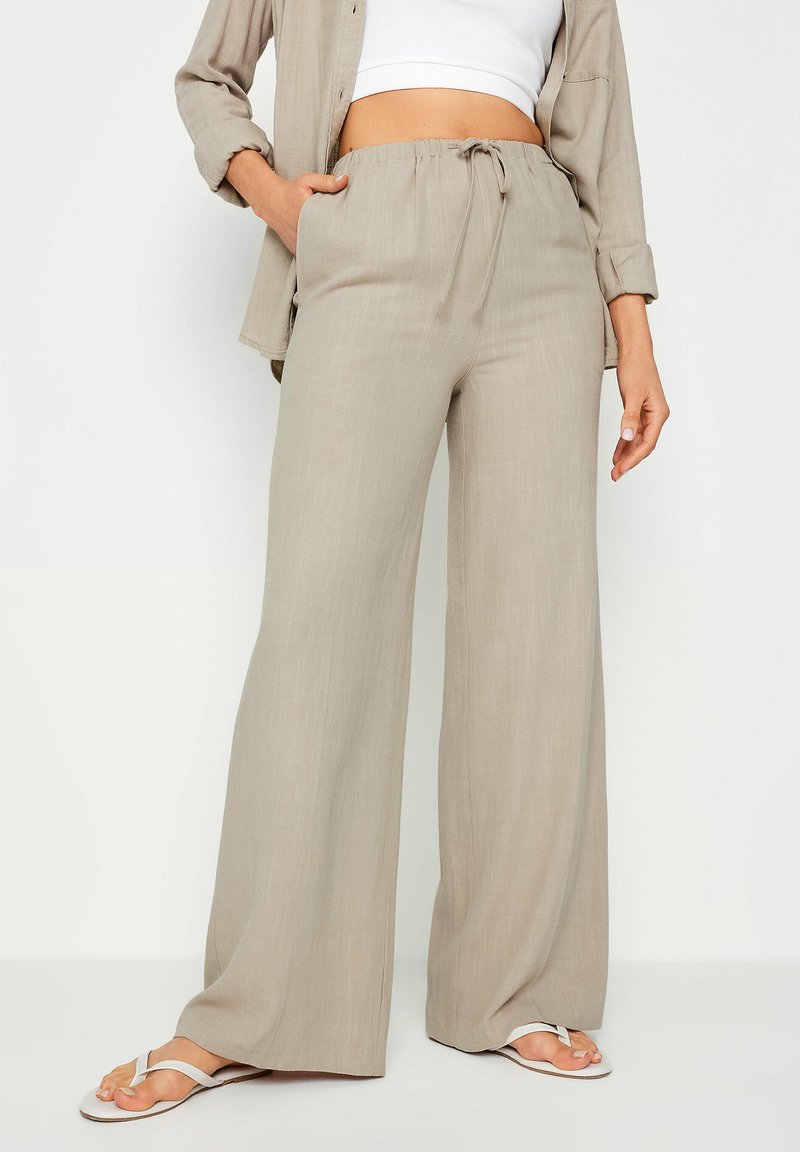 Long Tall Sally FEEL WIDE LEG - Pantaloni - stone