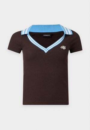 Even&Odd, Poloshirts - black coffee/azure blue