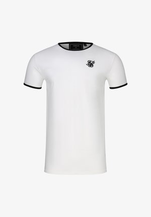 SIKSILK, RINGER - T-Shirt basic - white/black