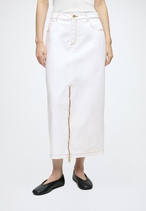 Barbour International KYLA - Fustă în formă de A - denim white