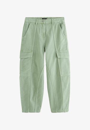 Next, TALL FIT - BARREL LEG CARGO TROUSERS . - Cargobukser - khaki green