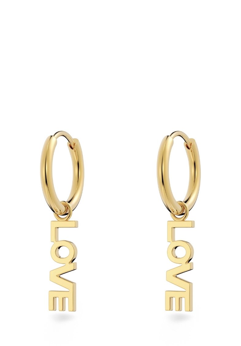 Loa Di Ted Baker - Orecchini A Cerchio Con Logo, Placcatura Argento, In Confezione Regalo