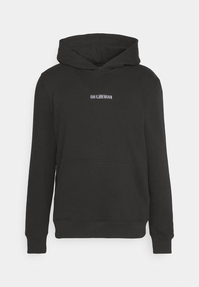 Han Kjøbenhavn BASIC LOGO HOODIE UNISEX - Kapucnis pulóver - black