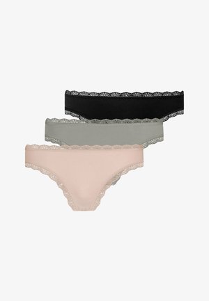 SNOCKS 3 PACK - Tanga - mix lila/grün/schwarz