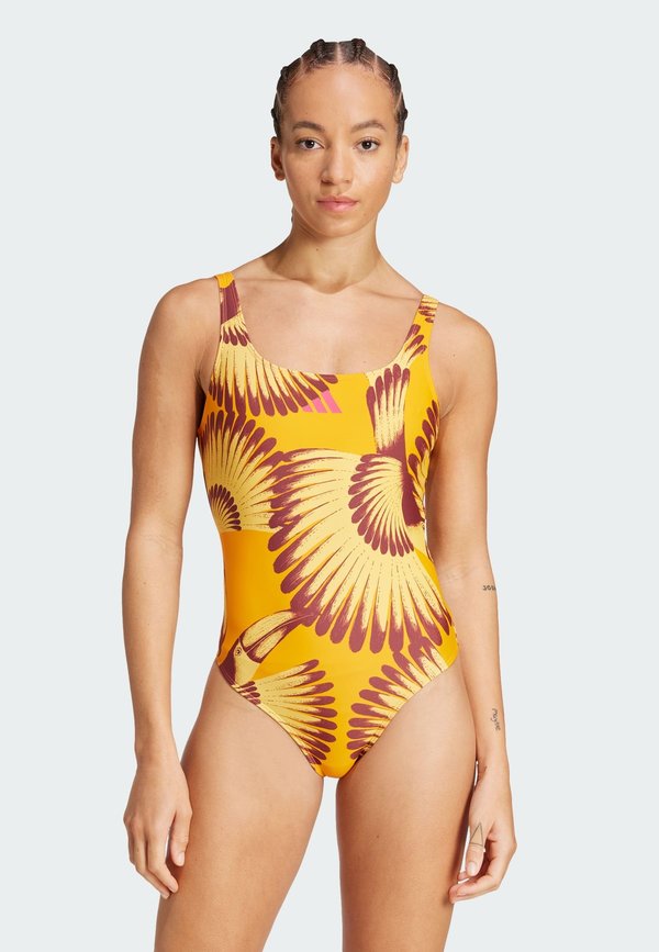 FARM 3-STRIPES - Swimsuit - bright orange   pulse lime