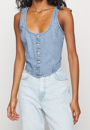 Bluse - light-blue denim