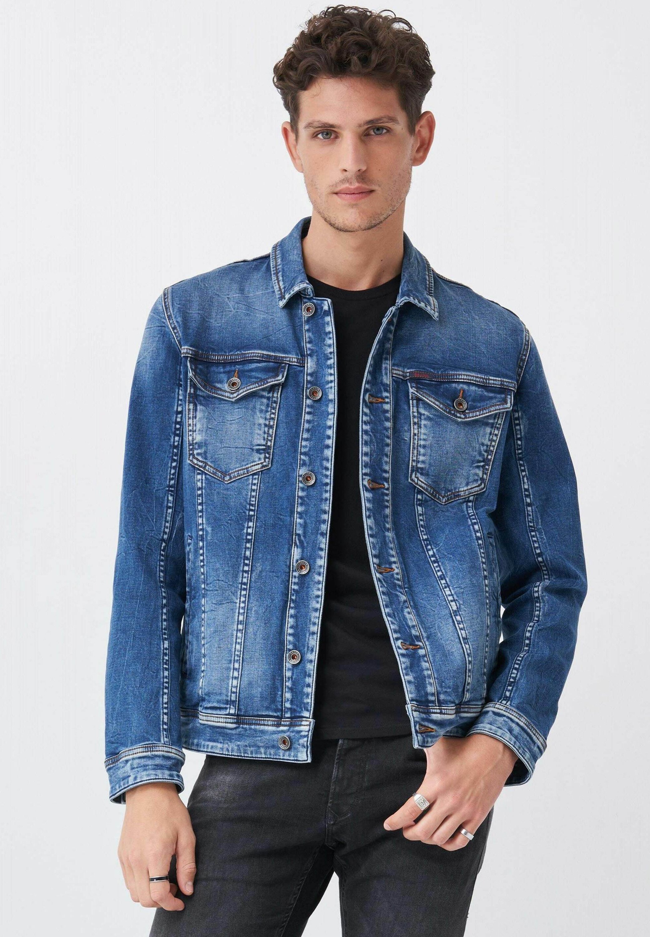 Chaqueta biker de piel Salsa Jeans Marrón