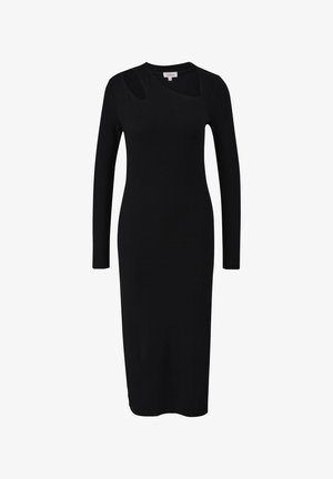 MIT CUT OUT DETAILS - Jersey dress - schwarz