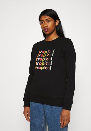 EASY CREW NECK WITH GRAPHIC - Sweatshirt - black