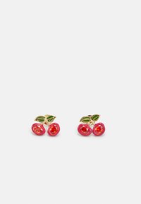 CHERRY - Earrings - red/gold-coloured