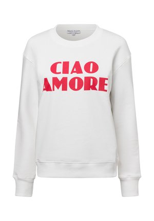 Sweatshirt - ecru rot