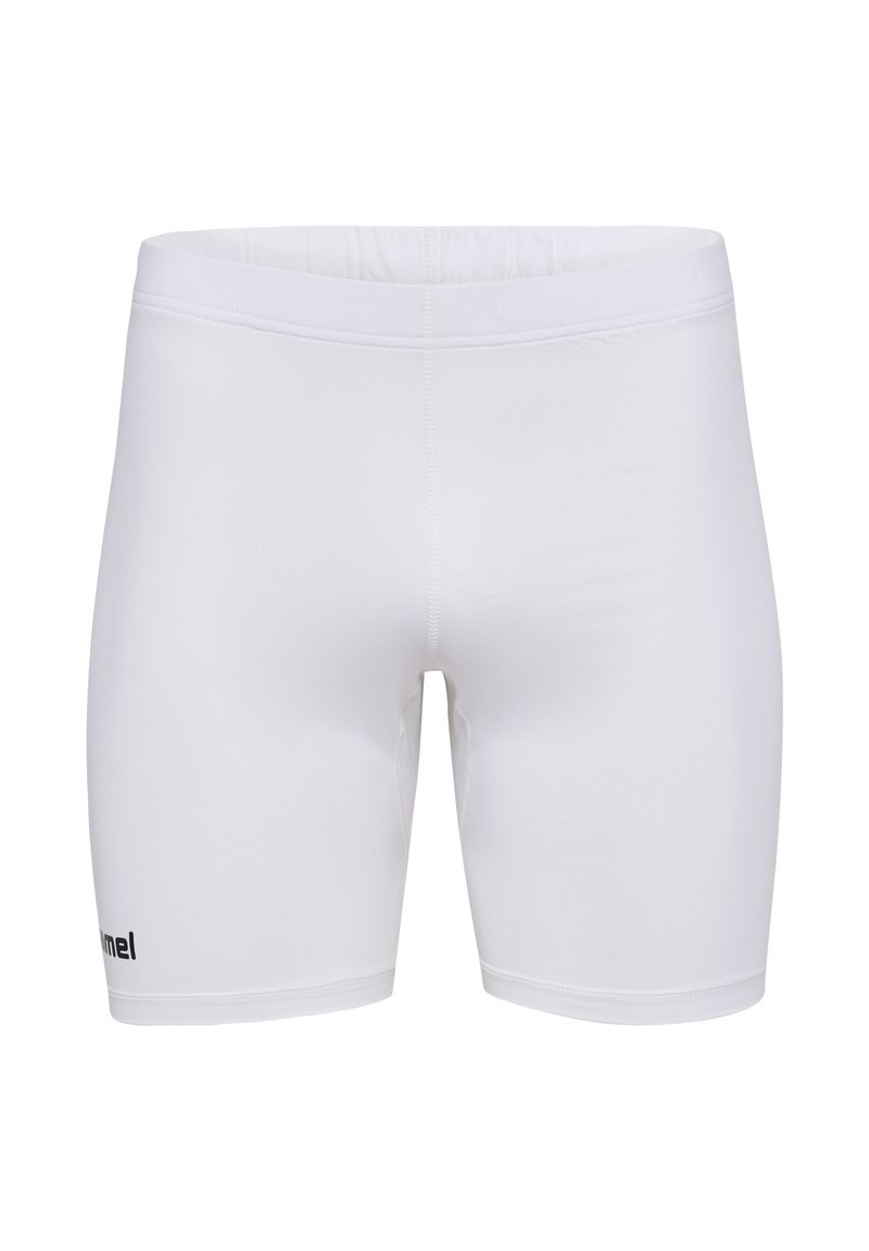 Vitaidna sportshorts i elastiskt material. Har en slät yta och elastisk midja. Liten logotyp på vänster sida.