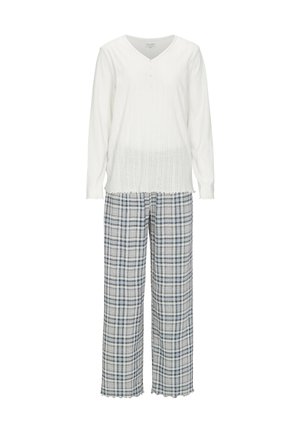 SET - Nachtwäsche Set - offwhite checked
